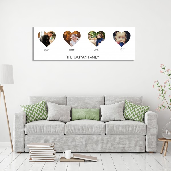 Photo and Text Collage Canvas Gift